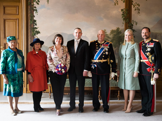 Official photograph from the Royal Palace's Bird Room. Photo: Berit Roald, NTB scanpix